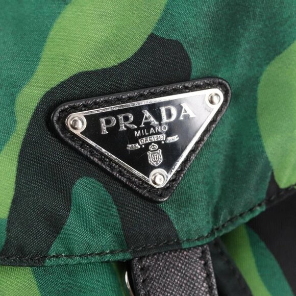 PRADA Backpack Nylon Green Silver Auth 129748V - Picture 10 of 16
